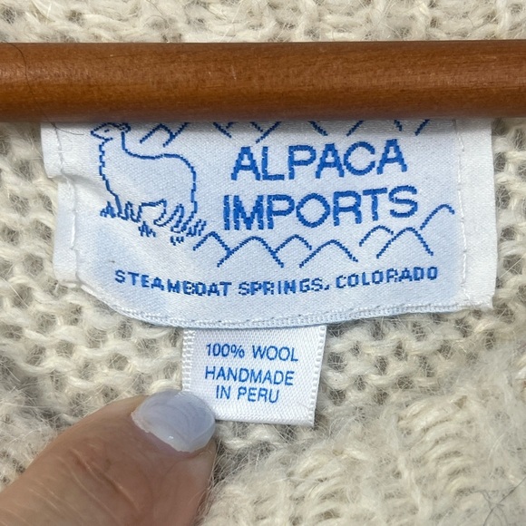 Alpaca Imports 100% Wool Fair Isle Sweater Unisex M-Small W-Med Handmade in Peru - Picture 4 of 7